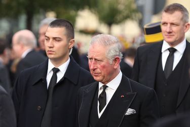 Le prince Charles d&#039;Angleterre aux obsèques de l&#039;ex-roi Michel de Roumanie à Bucarest, le 16 décembre 2017