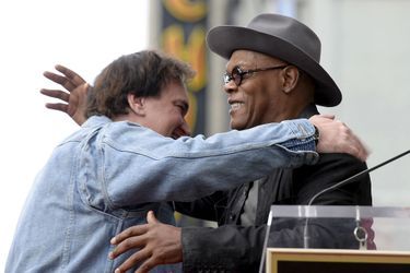 Quentin Tarantino et Samuel L. Jackson à Los Angeles le 21 décembre 2015