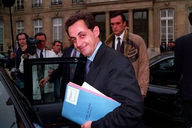 Nicolas Sarkozy, ici en septembre 1993, est à 40 ans ministre du Budget et de la Communication et maire de Neuilly-sur-Seine.