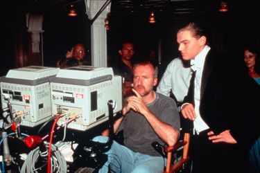 Leonardo DiCaprio et James Cameron sur le tournage de «Titanic»
