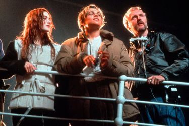 Kate Winslet, Leonardo DiCaprio, James Cameron sur le tournage de «Titanic»