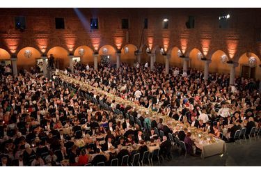 Le banquet en l'honneur des prix Nobel à l'Hôtel de Ville à Stockholm, le 10 décembre 2019