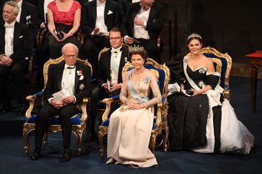 Le roi Carl XVI Gustaf de Suède, la reine Silvia, la princesse héritière Victoria et le prince consort Daniel de Suède à Stockholm, le 10 décembre 2019