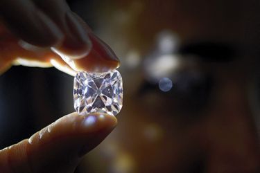 D’un rose très léger, le Grand  Mazarin est l’un des célèbres diamants venant des mines de Golconde.