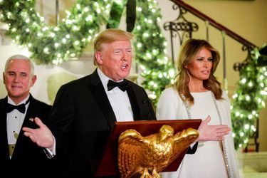 Donald et Melania Trump à la Maison-Blanche, le 12 décembre 2019.