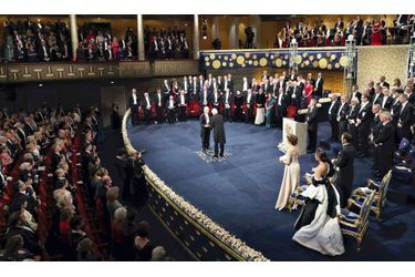 Remis des prix Nobel par le roi Carl XVI Gustaf de Suède à Stockholm, le 10 décembre 2019