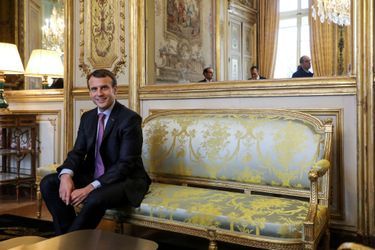Emmanuel Macron à l'Elysée, lundi.