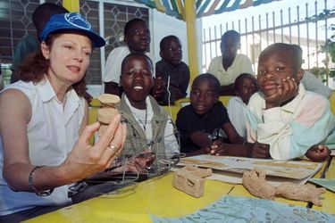 Susan Sarandon en Tanzanie, en mai 2000
