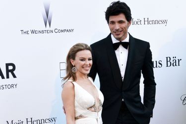 Kylie Minogue et Andres Velencoso au gala de l’amfAR, à Cannes, en mai dernier.