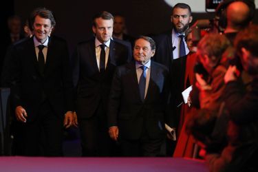 François Baroin et Emmanuel Macron lors du Congrès des maires de France.