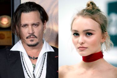 L'acteur Johnny Depp et sa fille, Lily-Rose, aujourd'hui âgée de 16 ans. 