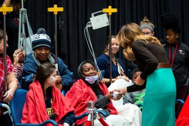Melania Trump s&#039;est rendue au Children&#039;s National Hospital de Washington, le 6 décembre 2019.