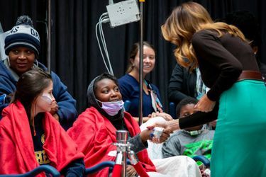 Melania Trump s&#039;est rendue au Children&#039;s National Hospital de Washington, le 6 décembre 2019.