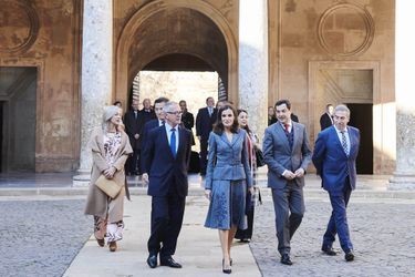 La reine Letizia d&#039;Espagne à l’Alhambra de Grenade, le 5 décembre 2019