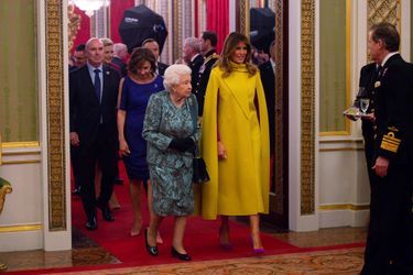 La reine Elizabeth II et Melania Trump à Buckingham Palace, le 3 décembre 2019.