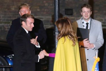 Donald et Melania Trump avec Emmanuel Macron, arrivant à Downing Street, le 3 décembre 2019.