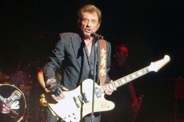 Johnny Hallyday en concert à Londres en 2012.