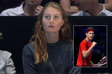 Kristina Mladenovic lundi était dans les tribunes pour soutenir Dominic Thiem lors des Masters de Londres. 
