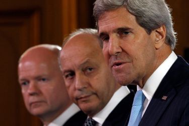 William Hague, Laurent Fabius, John Kerry