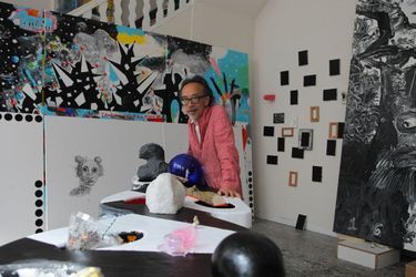 Aki Kuroda dans son atelier. 