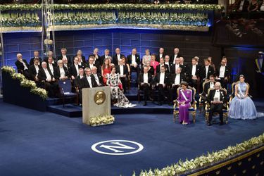 La famille royale de Suède à la cérémonie des Prix Nobel à Stockholm, le 10 décembre 2017