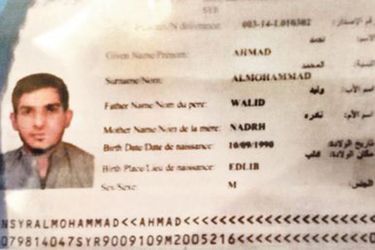 Le passeport retrouvé porterait le nom d&#039;Ahmad Almuhammad.