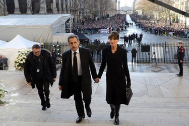 Nicolas Sarkozy et Carla Bruni à la Madeleine, le 9 décembre 2017.