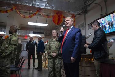 Donald Trump s&#039;est rendu sur la base aérienne de Bagram, en Afghanistan, le 28 novembre 2019.