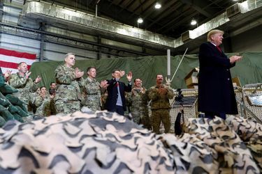 Donald Trump s&#039;est rendu sur la base aérienne de Bagram, en Afghanistan, le 28 novembre 2019.
