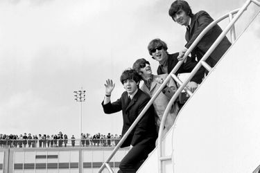 Les Beatles à l&#039;aéroport JFK de New York en 1964