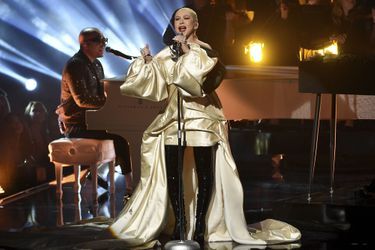 Christina Aguilera lors de la cérémonie des American Music Awards dimanche 24 novembre 2019 à Los Angeles. 