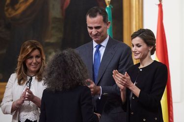 La reine Letizia et le roi Felipe VI d&#039;Espagne à Séville, le 2 décembre 2015