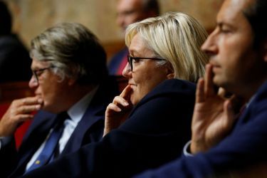 Marine Le Pen à l&#039;Assemblée nationale le 26 septembre.