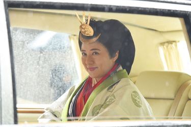 L&#039;impératrice Masako du Japon en voiture au sanctuaire d&#039;Ise, le 22 novembre 2019