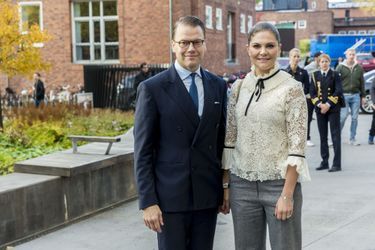 La princesse Victoria de Suède et le prince consort Danial à Solna, le 20 octobre 2017