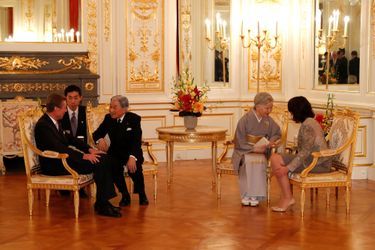 La princesse Alexandra et le grand-duc Henri de Luxembourg avec le couple impérial du Japon à Tokyo, le 29 novembre 2017