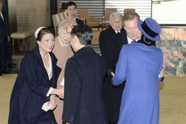 La princesse Alexandra et le grand-duc Henri de Luxembourg avec le prince Naruhito et la princesse Masako du Japon à Tokyo, le 27 novembre 2017