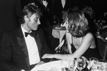 Johnny Hallyday et Nathalie Baye à Cannes en 1984.