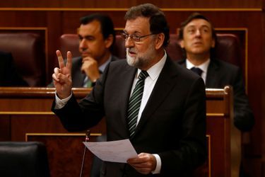 Mariano Rajoy, mercredi au Parlement, à Madrid.