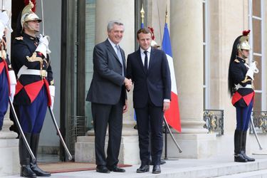 Emmanuel Macron a reçu lundi à l'Elysée le président du HCR Filippo Grandi.