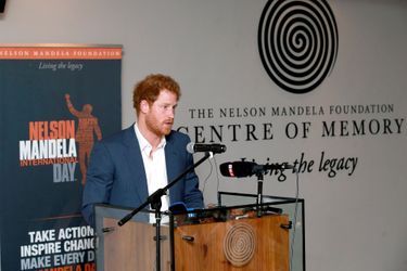 Le prince Harry à la Fondation Nelson Mandela à Johannesburg, le 3 décembre 2015