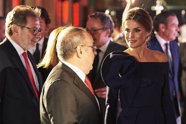 La reine Letizia d&#039;Espagne à Madrid, le 4 décembre 2017