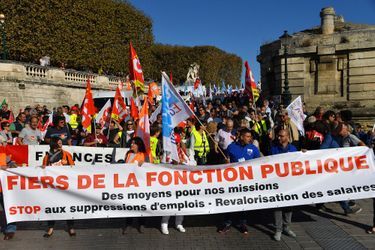 Des manifestants à Montpellier mardi.