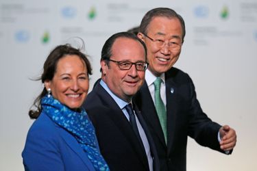 Ségolène Royal, François Hollande et Ban Ki-moon