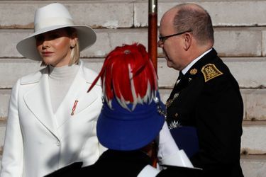 La princesse Charlène et le prince Albert II de Monaco à Monaco, le 19 novembre 2019