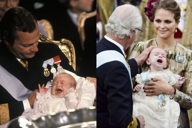 Le baptême de la princesse Madeleine de Suède le 31 août 1982 et celui du prince Nicolas, son fils, le 11 octobre 2015 