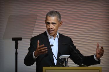 Barack Obama à New Delhi, en Inde, le 1er décembre 2017.