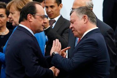 François Hollande et le roi Abdallah de Jordanie