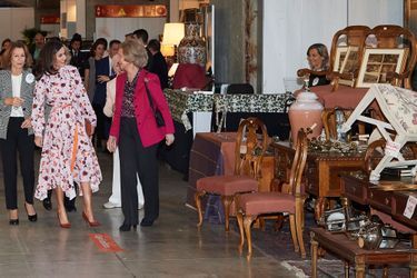 La reine Letizia d'Espagne et sa belle-mère l'ex-reine Sofia à Madrid, le 19 novembre 2019