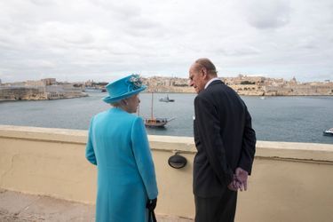 La reine Elizabeth II et le prince Philippe à Malte, le 28 novembre 2015